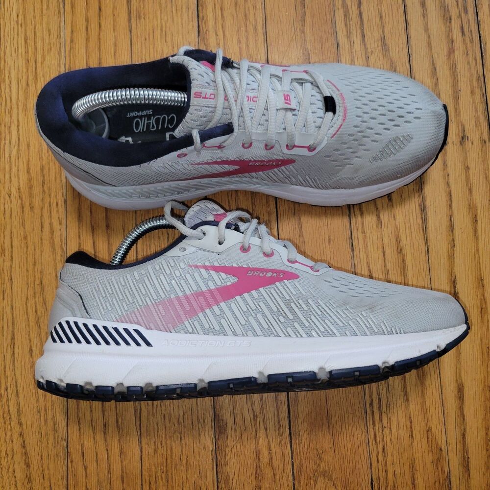 Brooks Women's Addiction GTS 15 10.5 Narrow, 2 A Oyster/Peacoat/Lilac Rose WOMAN
